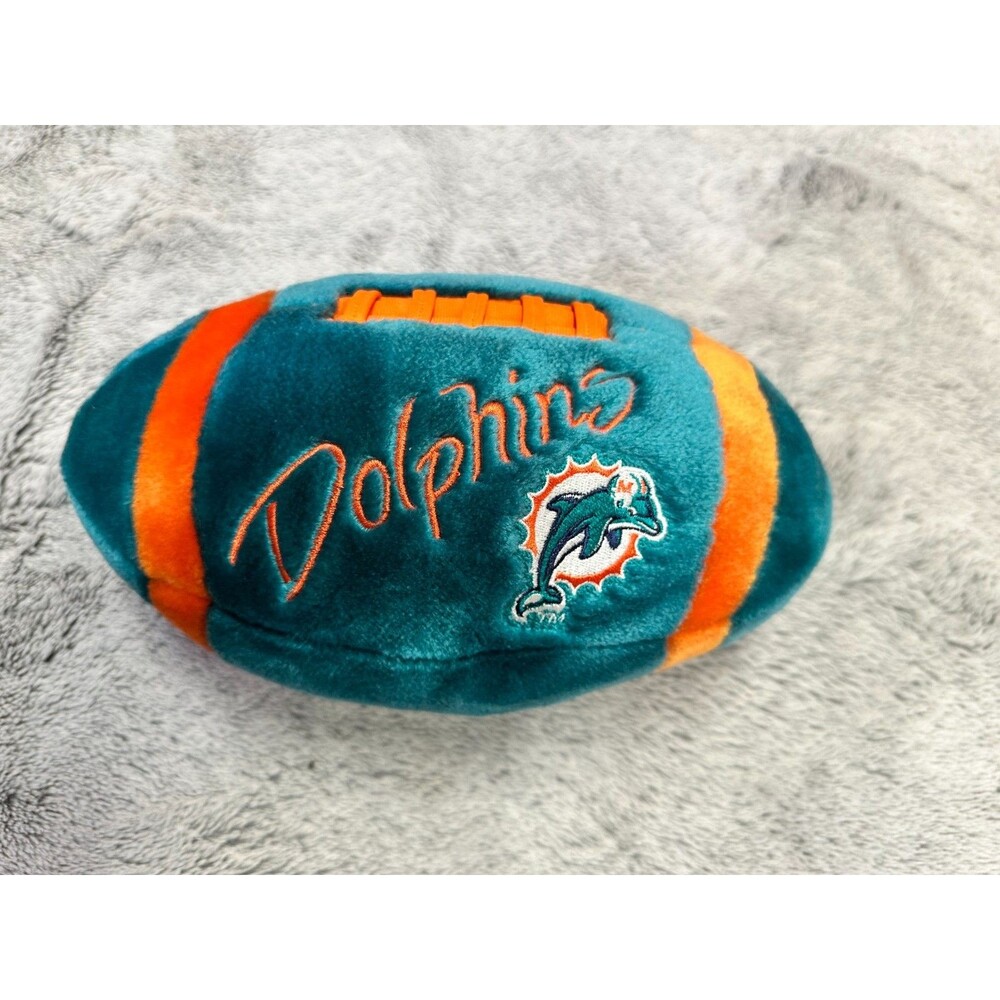 RARE  SAMPLE Miami‎ Dolphins Football Throw Pillow NFL Sports Memorabilia Plush